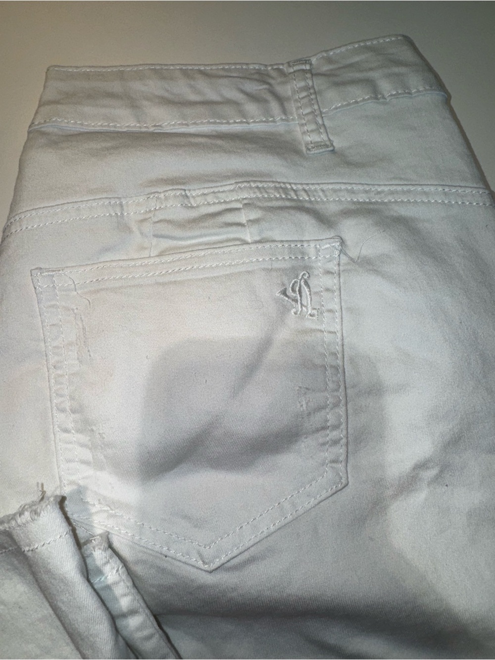 VIP White Distressed Flare Jeans - Picture 11 of 12
